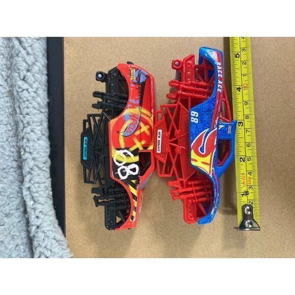New Bright Monster Truck‎ Hot Wheels Covers Lot Kids Toy Trucks Ramp Blue Red - Picture 13 of 14